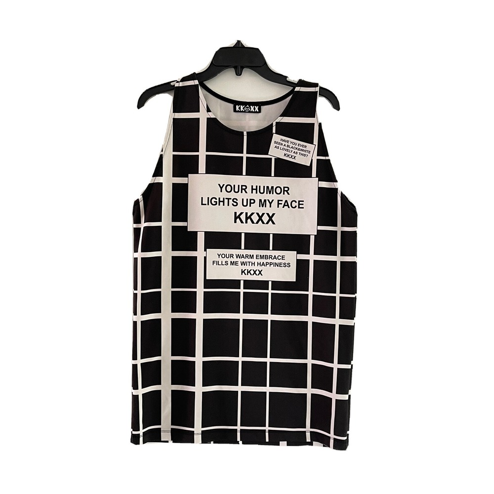 stylenanda KKXX made in korea top tank Dress Shirt Sz L/XL